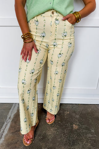 The Harper Daisy Lane Pants in Lemon