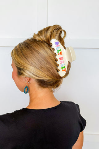 Dilly Dally Multicolor Hair Claw Clip