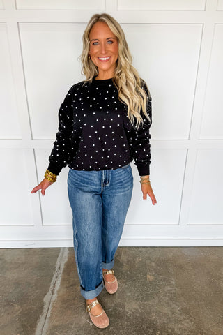 The Everyday Dot Sweatshirt in Black