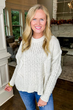 Load image into Gallery viewer, Ivory Cable Knit Sweater