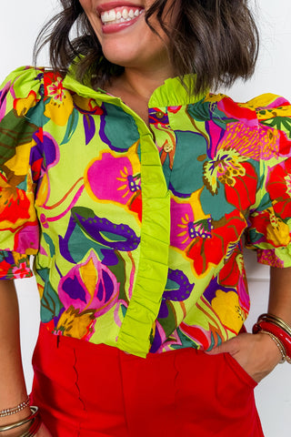 Fun in The Sun Floral Top