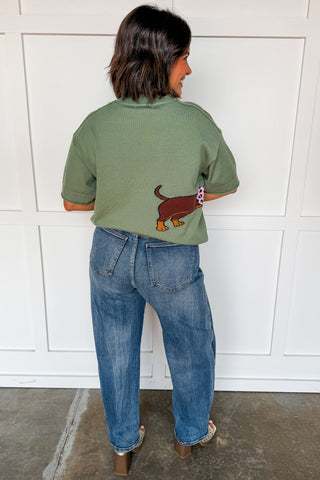 Little Diva Dachshund Knit Top