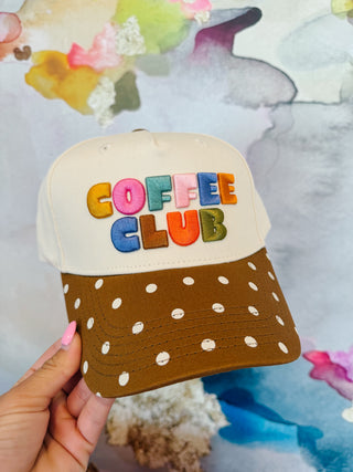 Coffee Club Polka Dot Trucker Hat