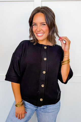 The Easy Does It Cardigan in Black