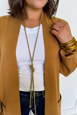 Golden Knot Necklace by Chan Sutt Pearls