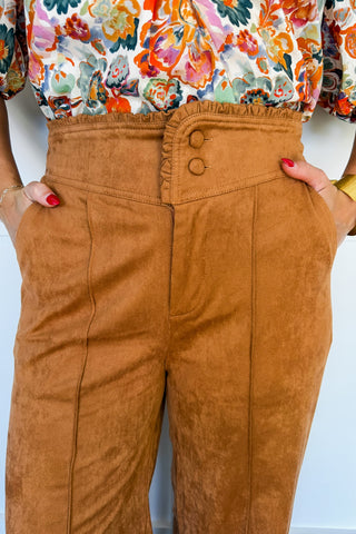 Suede Dreams Wide-leg Trouser Pants