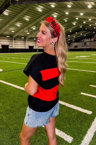 Saturday in Athens Headband in Red