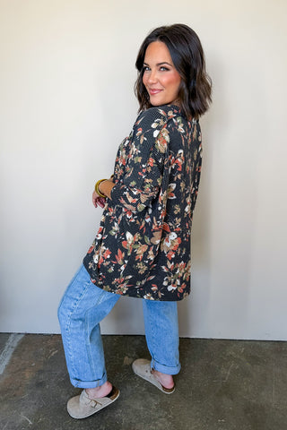 Golden Harvest Floral Pullover