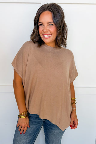 Change Of Plans Knit Top in Taupe