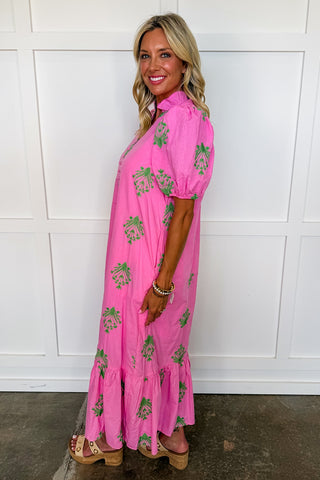 Bloom With Elegance Maxi Dress in Pink