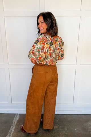 Suede Dreams Wide-leg Trouser Pants