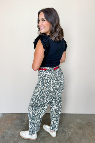 Ruffle Ready Black Bodysuit