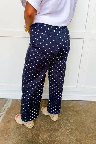 The Samantha Dot Pants in Navy