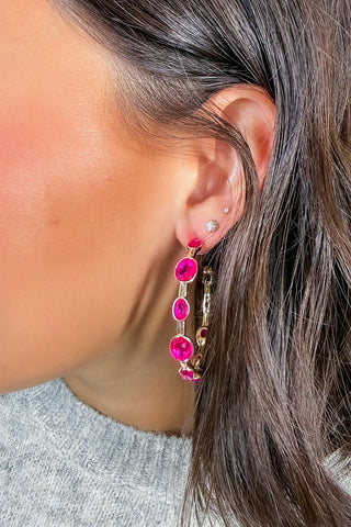 The Allie Earrings in Hot Pink by Michelle McDowell