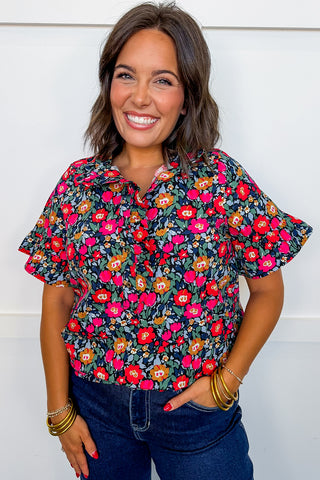 The Kate Top in Painted Tapestry by Mary Square