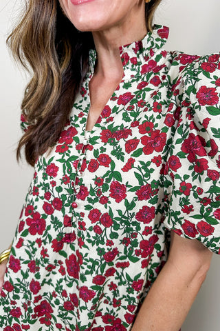 J&J Best Selling Floral Rose Dress