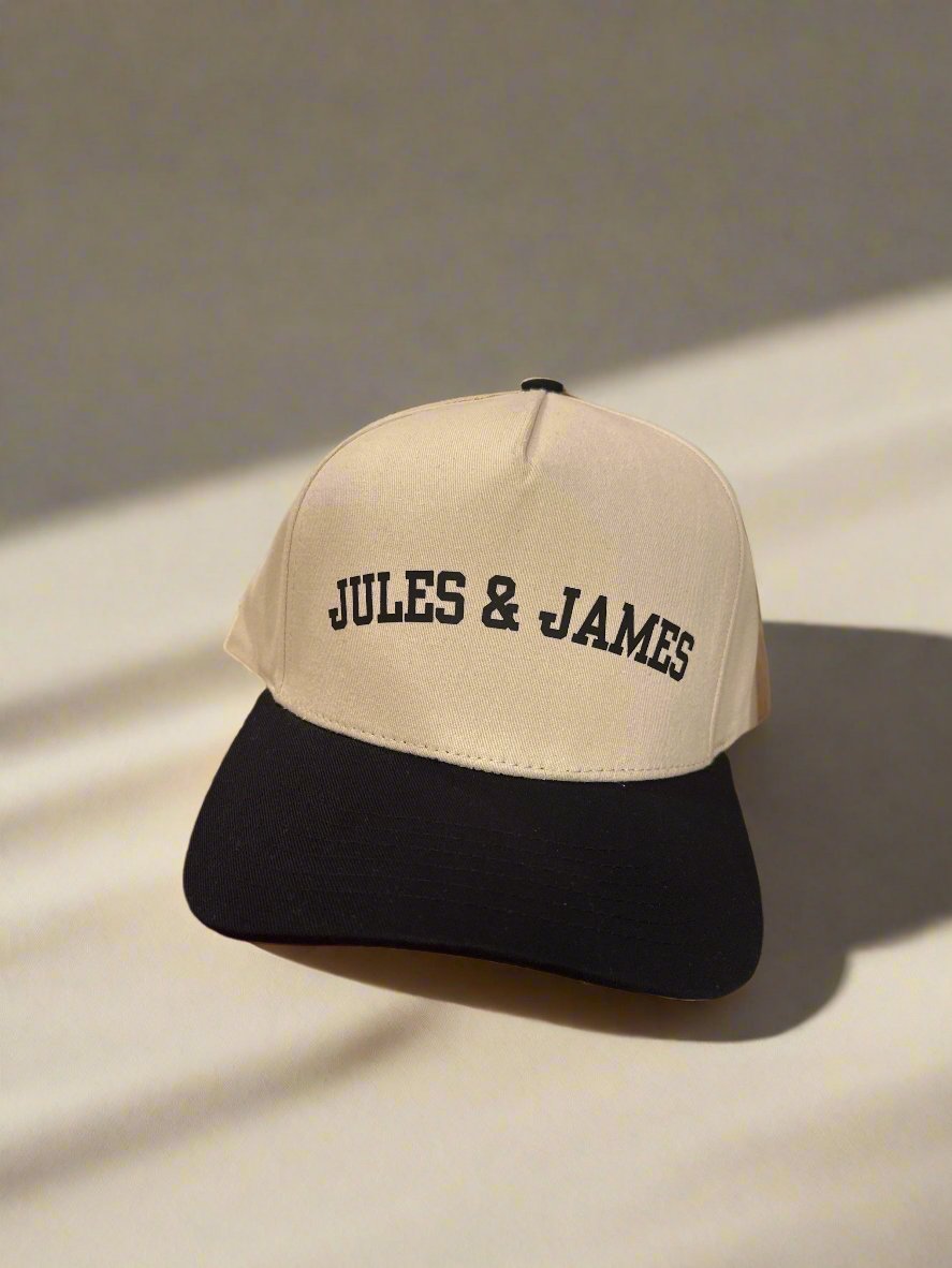 Jules and James Black & Cream Trucker Hat