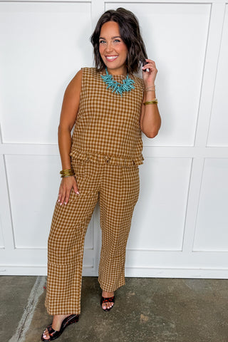 Simple Moments Gingham Pant Set