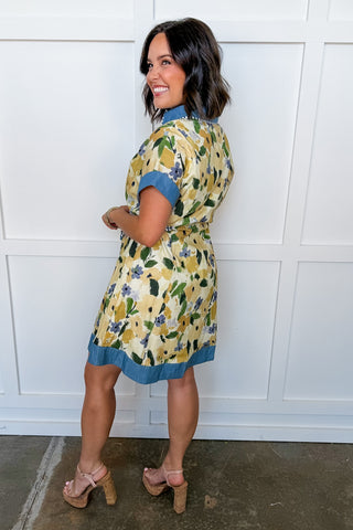 Petal Perfect Tie Waist Dress in Honey Mix