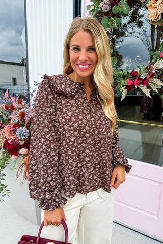Autumn Bloom Long Sleeve Blouse
