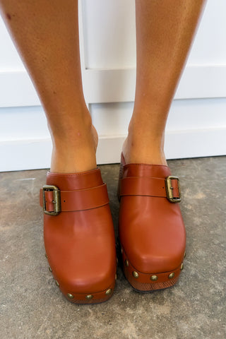 The Larina Studded Clog Heels by Mia