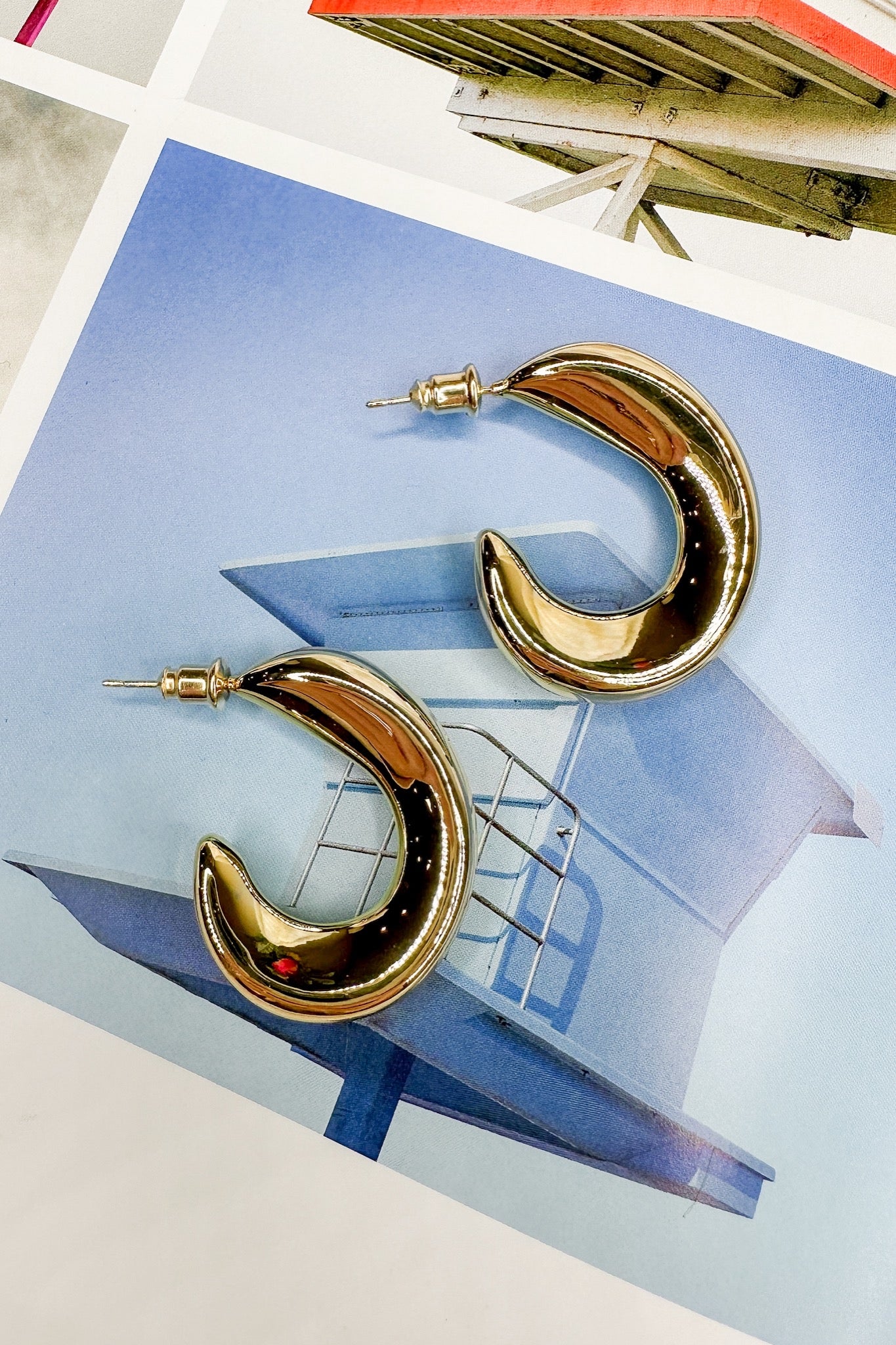 Katalina Water Proof Hoop Earrings by Treasure Jewels
