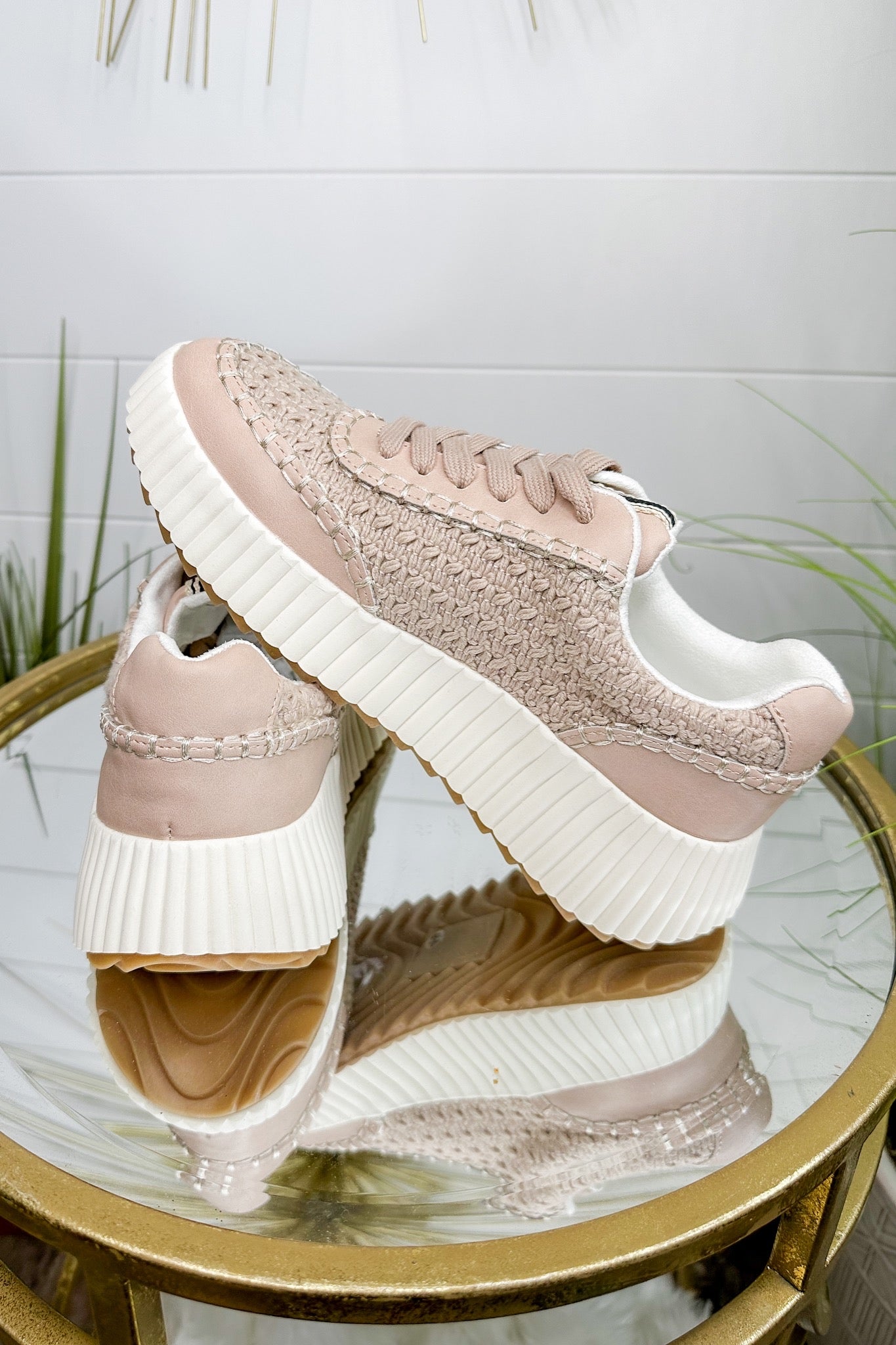 The Selina Woven Sneaker in Mauve by ShuShop