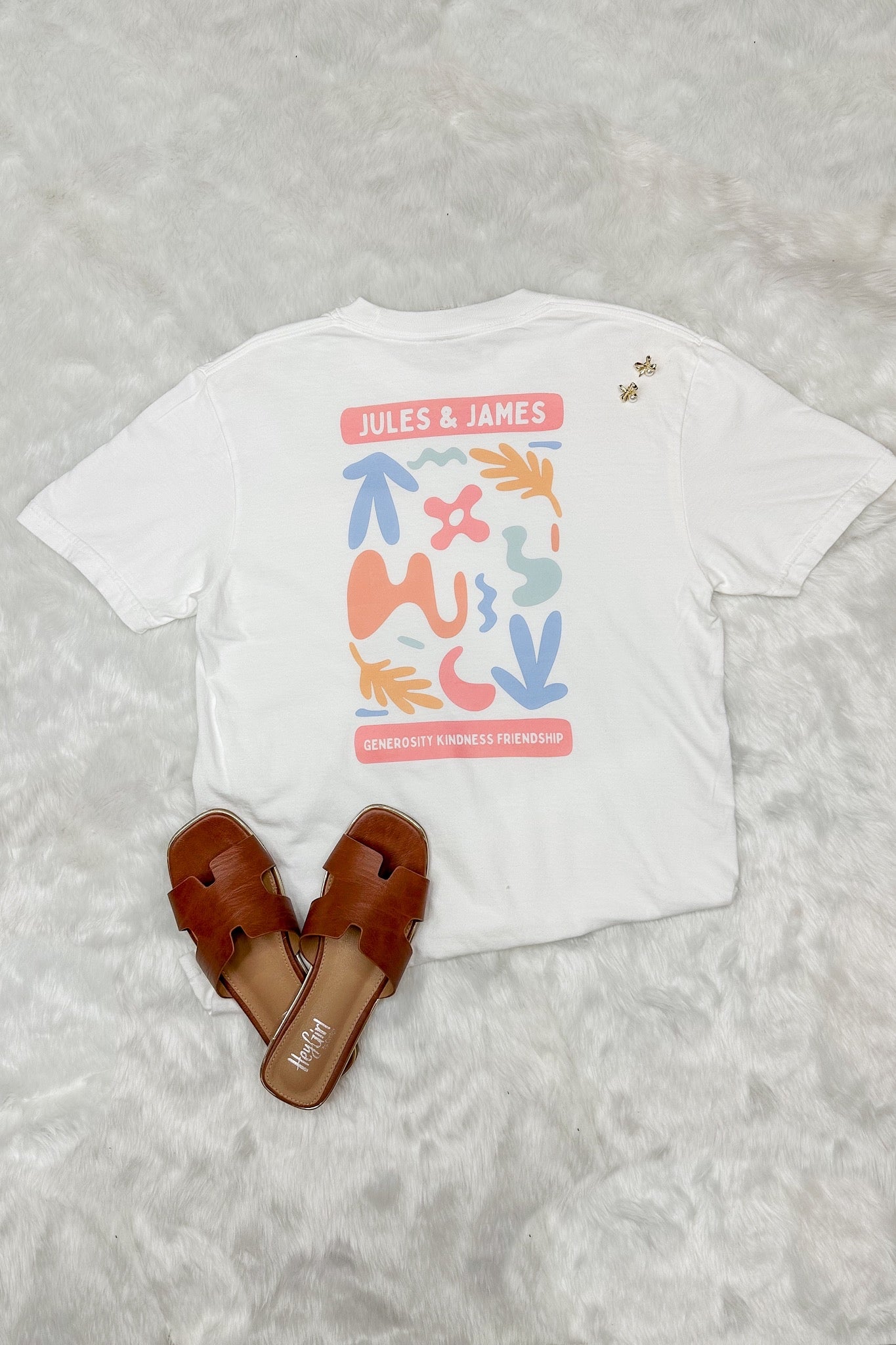 J&J Pastel Abstract Graphic Tee