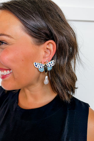 The Moonlit Moth Earrings