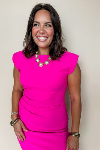 Slay The Day Hot Pink Short Dress