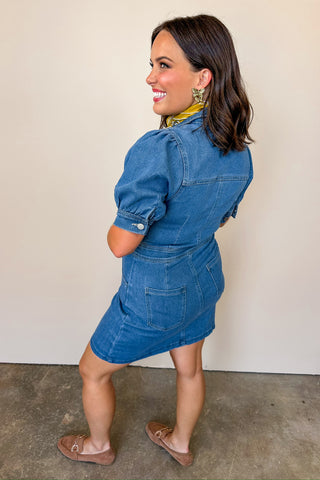 The Fitted Dolly Denim Dress