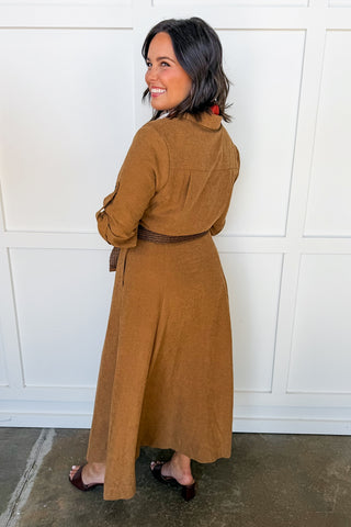 The Prescott Belted Midi Dress