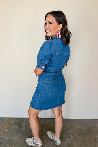 The Fitted Dolly Denim Dress