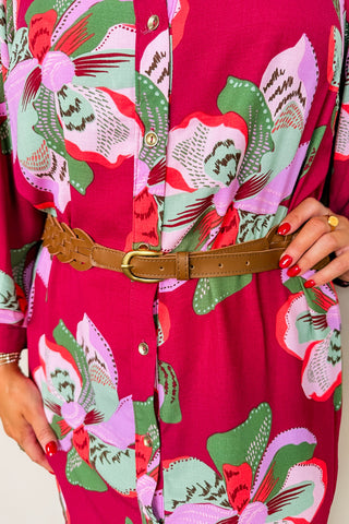 Woven Brown Leather Belt