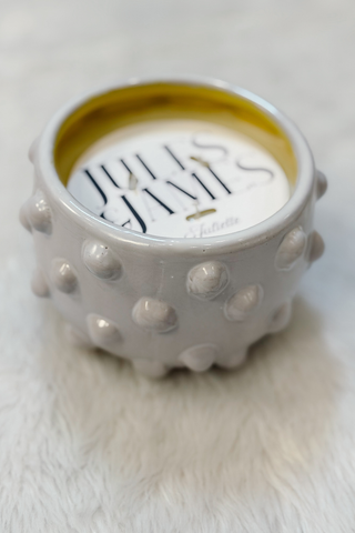 J&J Signature Candles - Juliette - Med Fem Rosa - All Over Dots