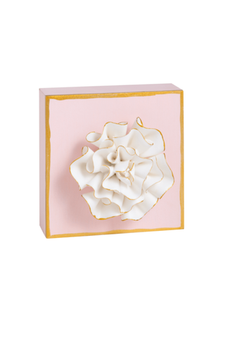 3D Pink Floral Plaque