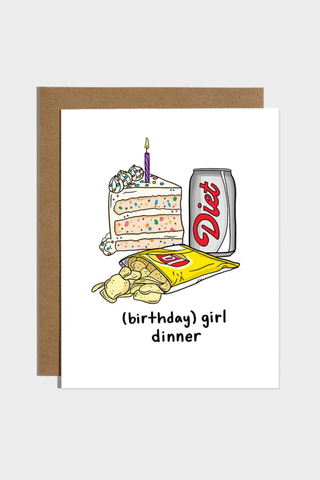 Birthday Girl Dinner Card