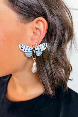The Moonlit Moth Earrings