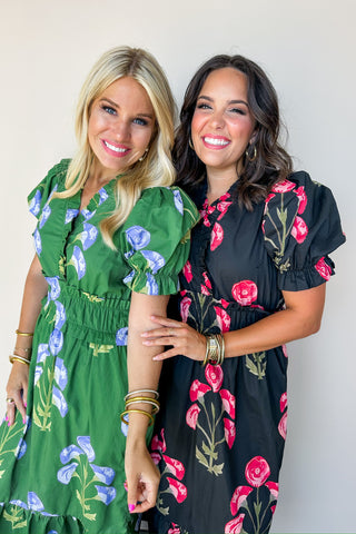 Rosy Daydream Maxi Dress In Black