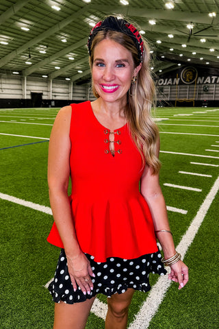 Spot On Ruffle Skort in Black