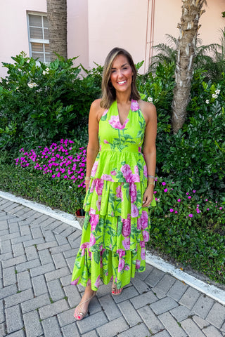 Tiana's Favorite Tiered Eyelet Midi Dress