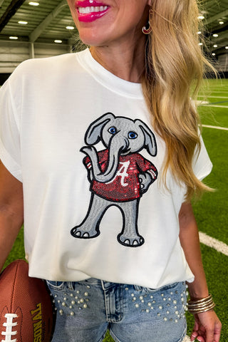The Emily Top in Bama With Large Mascot by Mary Square