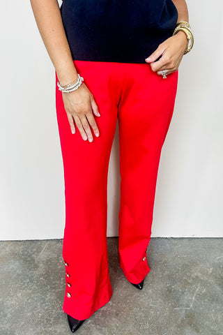 Dear Scarlett Gala Red Straight Leg Pant