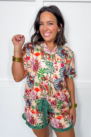 Jungle Oasis Ruffle Pajama Set