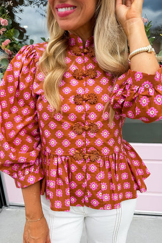The Marlowe Floral Peplum Top