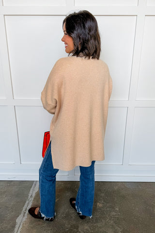 Candy Corn Jacquard Sweater in Tan