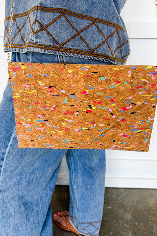 Confetti Cork Clutch