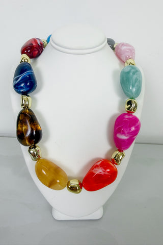Maren Beaded Necklace in Earth