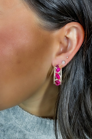 The Camryn Earrings in Hot Pink by Michelle McDowell