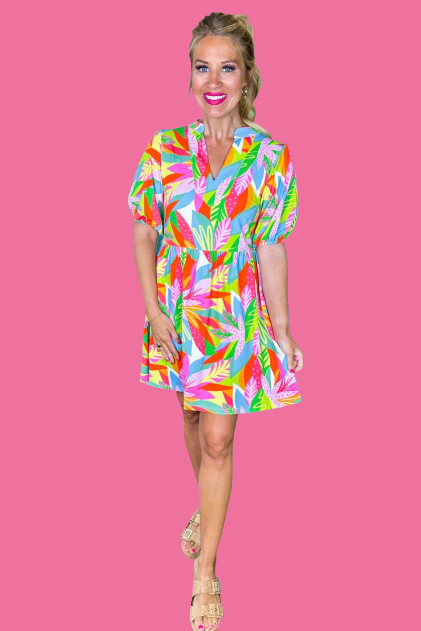 The Catalina Get Tropical Multi UPF 50+ Dress by Mary Square